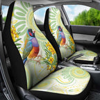 Gouldian Finch Golden Wattle Australia Car Seat Cover Aboriginal Watercolor Style