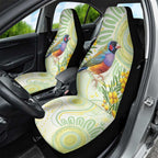 Gouldian Finch Golden Wattle Australia Car Seat Cover Aboriginal Watercolor Style