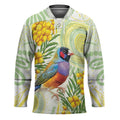 Gouldian Finch Golden Wattle Australia Hockey Jersey Aboriginal Watercolor Style - Aussie Hoodie