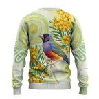 Gouldian Finch Golden Wattle Australia Ugly Christmas Sweater Aboriginal Watercolor Style - Aussie Hoodie