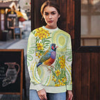 Gouldian Finch Golden Wattle Australia Ugly Christmas Sweater Aboriginal Watercolor Style - Aussie Hoodie