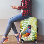 Gouldian Finch Golden Wattle Australia Luggage Cover Aboriginal Watercolor Style