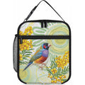 Gouldian Finch Golden Wattle Australia Lunch Bag Aboriginal Watercolor Style