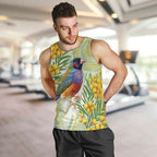 Gouldian Finch Golden Wattle Australia Men Tank Top Aboriginal Watercolor Style
