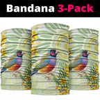 Gouldian Finch Golden Wattle Australia Neck Gaiter Aboriginal Watercolor Style - Aussie Hoodie