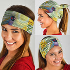 Gouldian Finch Golden Wattle Australia Neck Gaiter Aboriginal Watercolor Style - Aussie Hoodie