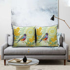 Gouldian Finch Golden Wattle Australia Pillow Cover Aboriginal Watercolor Style - Aussie Hoodie