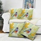 Gouldian Finch Golden Wattle Australia Pillow Cover Aboriginal Watercolor Style - Aussie Hoodie