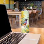 Gouldian Finch Golden Wattle Australia Skinny Tumbler Aboriginal Watercolor Style