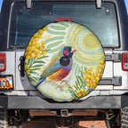 Gouldian Finch Golden Wattle Australia Spare Tire Cover Aboriginal Watercolor Style