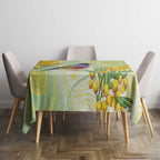 Gouldian Finch Golden Wattle Australia Tablecloth Aboriginal Watercolor Style