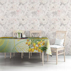 Gouldian Finch Golden Wattle Australia Tablecloth Aboriginal Watercolor Style
