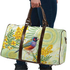 Gouldian Finch Golden Wattle Australia Travel Bag Aboriginal Watercolor Style - Aussie Hoodie