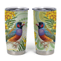 Gouldian Finch Golden Wattle Australia Tumbler Cup Aboriginal Watercolor Style