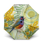 Gouldian Finch Golden Wattle Australia Umbrella Aboriginal Watercolor Style - Aussie Hoodie