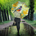 Gouldian Finch Golden Wattle Australia Umbrella Aboriginal Watercolor Style - Aussie Hoodie