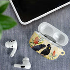 Black Cockatoo Banksia Australia AirPods Case Aboriginal Art - Aussie Hoodie