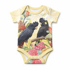 Black Cockatoo Banksia Australia Baby Onesie Aboriginal Art
