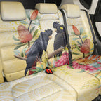 Black Cockatoo Banksia Australia Back Car Seat Cover Aboriginal Art