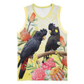 Black Cockatoo Banksia Australia Basketball Jersey Aboriginal Art - Aussie Hoodie