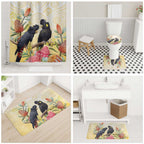 Black Cockatoo Banksia Australia Bathroom Set Aboriginal Art - Aussie Hoodie