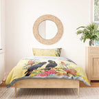Black Cockatoo Banksia Australia Bedding Set Aboriginal Art