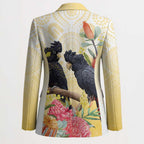 Black Cockatoo Banksia Australia Blazer Aboriginal Art - Aussie Hoodie