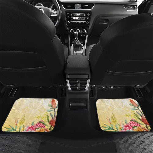 Black Cockatoo Banksia Australia Car Mats Aboriginal Art