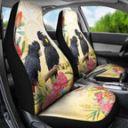 Black Cockatoo Banksia Australia Car Seat Cover Aboriginal Art