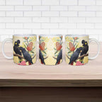 Black Cockatoo Banksia Australia Ceramic Mug Aboriginal Art - Aussie Hoodie