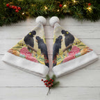 Black Cockatoo Banksia Australia Christmas Santa Hat Aboriginal Art - Aussie Hoodie