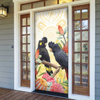 Black Cockatoo Banksia Australia Door Cover Aboriginal Art - Aussie Hoodie