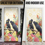 Black Cockatoo Banksia Australia Door Cover Aboriginal Art - Aussie Hoodie