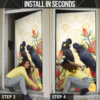 Black Cockatoo Banksia Australia Door Cover Aboriginal Art - Aussie Hoodie