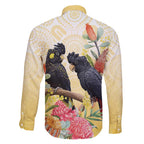 Black Cockatoo Banksia Australia Family Matching Puletasi and Hawaiian Shirt Aboriginal Art