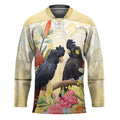 Black Cockatoo Banksia Australia Hockey Jersey Aboriginal Art - Aussie Hoodie