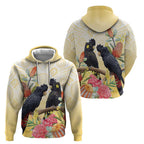 Black Cockatoo Banksia Australia Hoodie Aboriginal Art