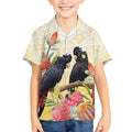 Black Cockatoo Banksia Australia Kid Hawaiian Shirt Aboriginal Art