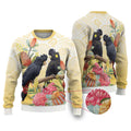 Black Cockatoo Banksia Australia Ugly Christmas Sweater Aboriginal Art - Aussie Hoodie