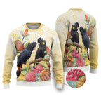 Black Cockatoo Banksia Australia Ugly Christmas Sweater Aboriginal Art - Aussie Hoodie