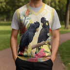 Black Cockatoo Banksia Australia Christmas Knitted V-Neck Vest Aboriginal Art - Aussie Hoodie