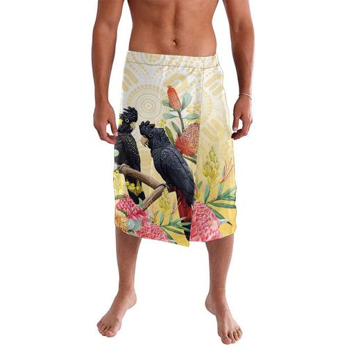 Black Cockatoo Banksia Australia Lavalava Aboriginal Art