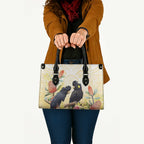 Black Cockatoo Banksia Australia Leather Bag Aboriginal Art - Aussie Hoodie