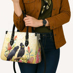 Black Cockatoo Banksia Australia Leather Bag Aboriginal Art - Aussie Hoodie
