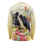 Black Cockatoo Banksia Australia Long Sleeve Shirt Aboriginal Art
