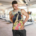 Black Cockatoo Banksia Australia Men Tank Top Aboriginal Art