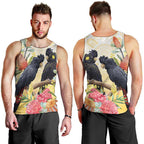 Black Cockatoo Banksia Australia Men Tank Top Aboriginal Art