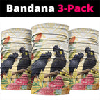 Black Cockatoo Banksia Australia Neck Gaiter Aboriginal Art - Aussie Hoodie