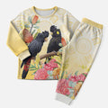 Black Cockatoo Banksia Australia Christmas Pajama Set Aboriginal Art - Aussie Hoodie