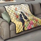 Black Cockatoo Banksia Australia Quilt Aboriginal Art